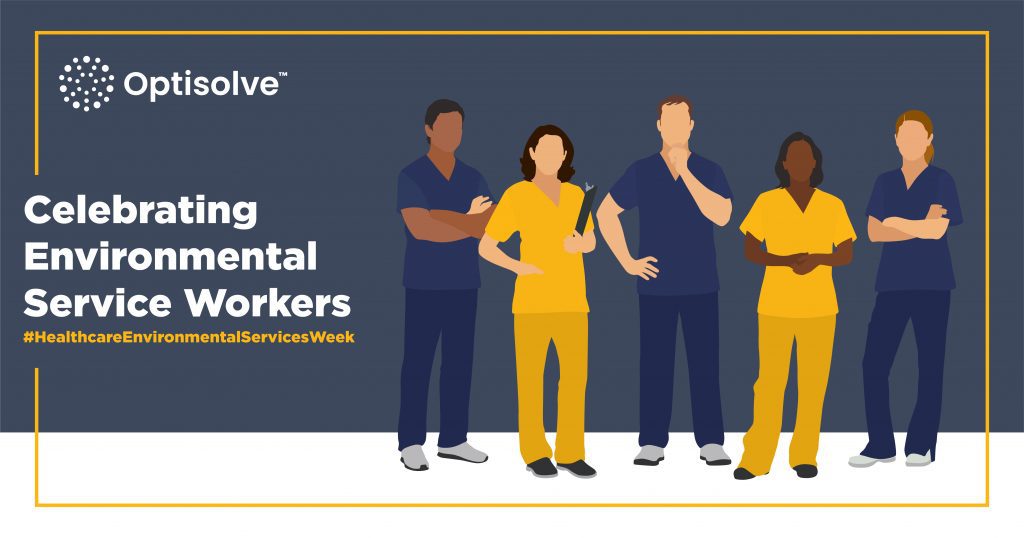 graphic image showing animated service workers