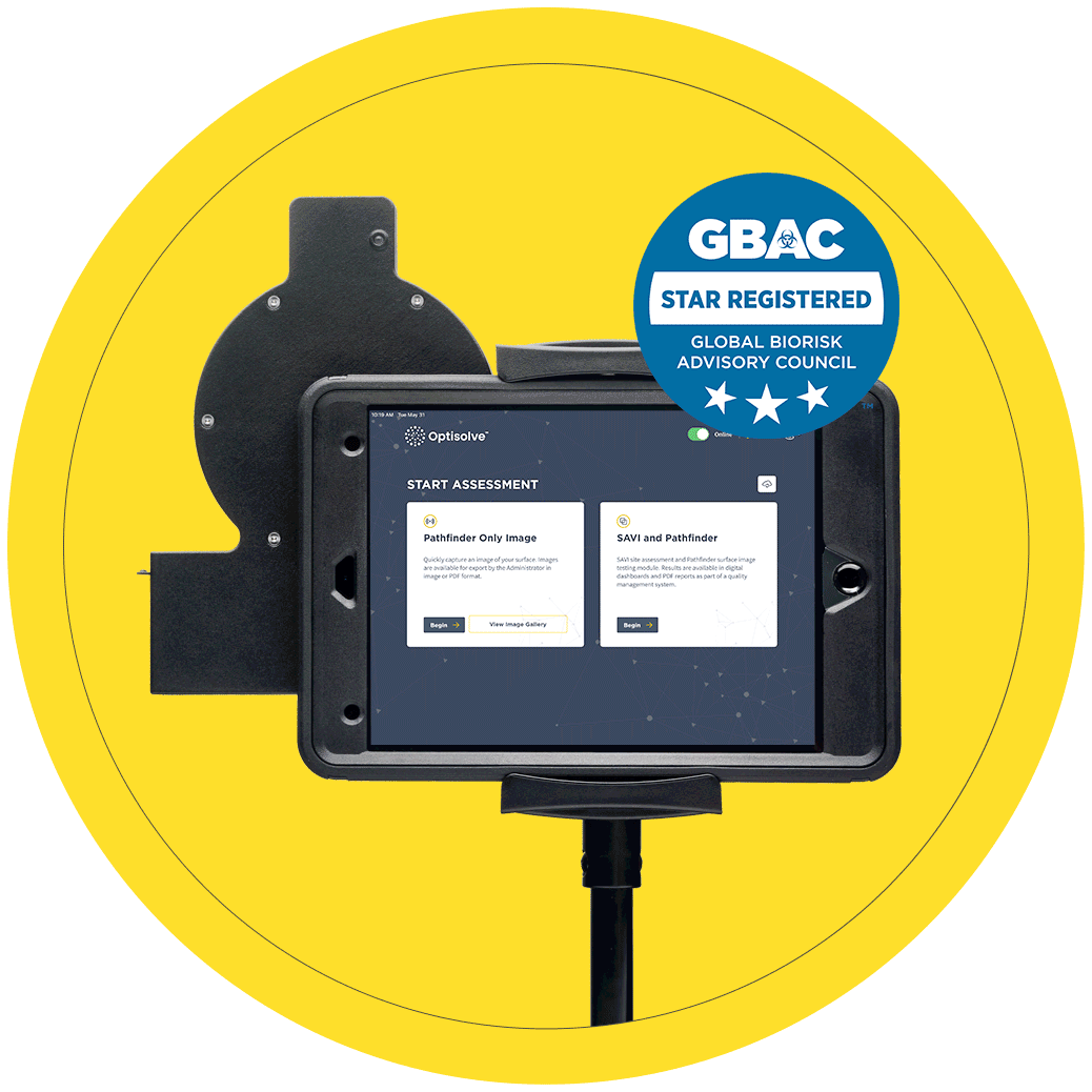 optisolve iPad tablet software screen changes GBAC Star Registered program